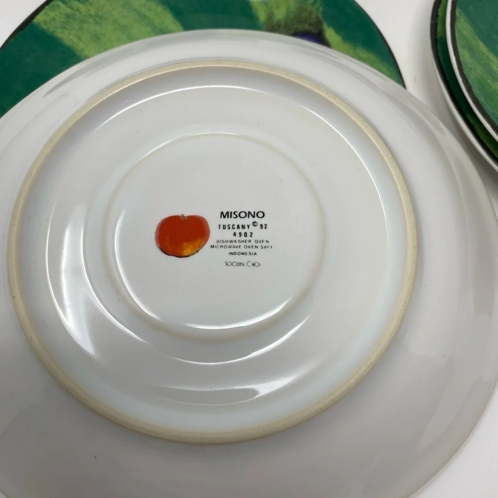 Set of 8 Vintage Misono Tuscany Oval Shaped Plum Saucers/Plates - Picture 7 of 9
